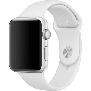 Apple Watch Uyumlu 42MM Silikon Kordon-Beyaz
