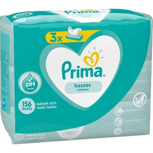 Islak Havlu Mendil Hassas Ciltler Için 3 x 52 156 Yaprak