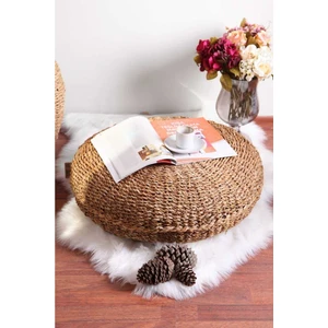 Büyük Hasır Yuvarlak Minder 60X20 cm