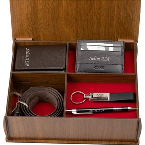 1414  Deri Erkek Cüzdan & Kartlık ve Kemer Seti