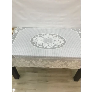 Yüksel Halime Fruşat Dantel Görünümlü Pvc Masa Örtüsü Krem 120 x 150 cm