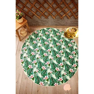 Yonca Butik Plaj Havlusu Yuvarlak Çiçekli