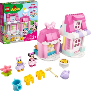 LEGO Duplo® # Disney Minnie#nin Evi ve Kafe 10942 ÇOCUKLAR İçin Minnie Fare ve Ördek Daisy ile Bebek Evi Yapım Oyuncağı (91 parça)