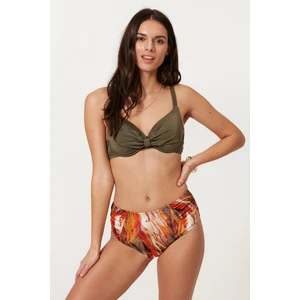 Pierre Cardin Yüksek Bel Kaplı Bikini Takım 217207 Kahve Desenli