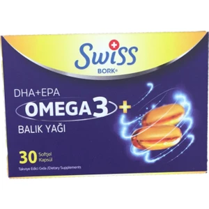 Omega3+ Balık Yağı 30 Kapsül Dha+Epa