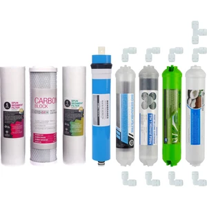 DS Natural Water Su Arıtma Cihazı Filtresi 8'li Filtre Seti Paket 12 Aşama Membran