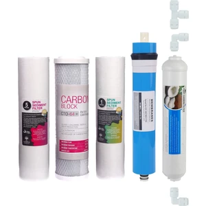 DS Natural Water Su Arıtma Cihazı Filtresi 5'li Filtre Seti Paket 5 Aşama Membran