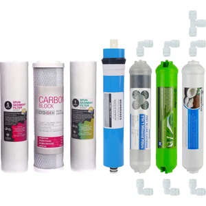 DS Natural Water Su Arıtma Cihazı Filtresi 7'li Filtre Seti Paket 11 Aşama Membran