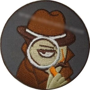 Sim Nakış Dedektif Araştırmacı Gizli Nakış Işleme Arma Patch Peç