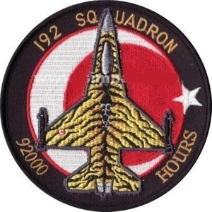 Sim Nakış 192. Squadron 92000 Hours Nakış Işleme Arma Patch Peç