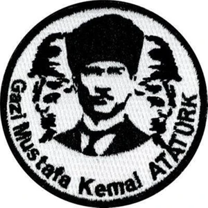 Sim Nakış Gazi Mustafa Kemal Atatürk Nakış Işleme Arma Patch Peç