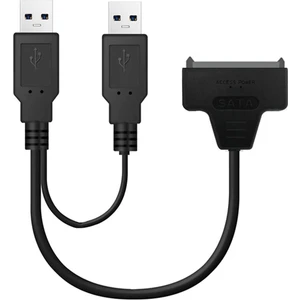 USB 2.0 To 2.5 Inç Sata Power Destekli HDD SSD Çevirici Veri Aktarma Kablosu - AL2627
