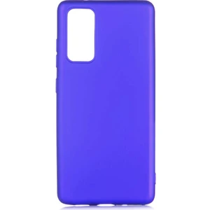 Case 4U Samsung Galaxy S20 FE Kılıf Klasik Mat Renkli Yumuşak Premier Silikon Mavi