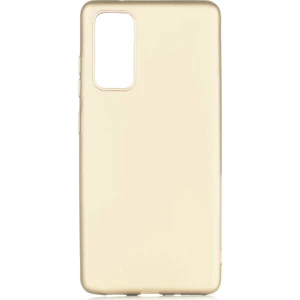 Case 4U Samsung Galaxy S20 FE Kılıf Klasik Mat Renkli Yumuşak Premier Silikon Gold