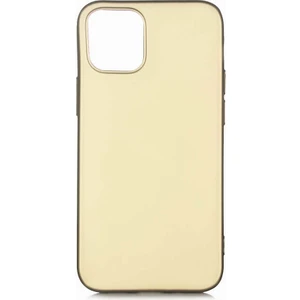Case 4U Apple iPhone 12 Mini Kılıf Klasik Mat Renkli Yumuşak Premier Silikon Gold
