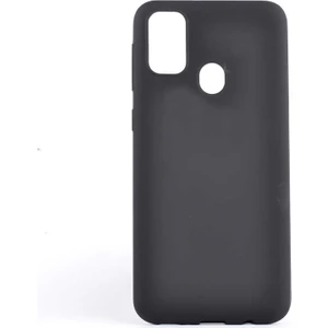 Case 4U Samsung Galaxy M21 Kılıf Klasik Mat Renkli Yumuşak Premier Silikon Siyah