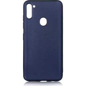 Case 4U Samsung Galaxy M11 Kılıf Klasik Mat Renkli Yumuşak Premier Silikon Lacivert