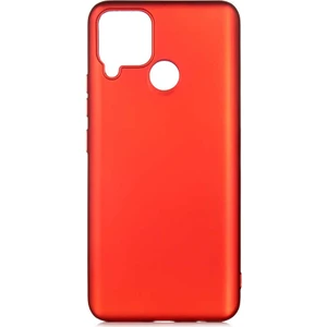 Case 4U Realme C15 Kılıf Klasik Mat Renkli Yumuşak Premier Silikon Kırmızı