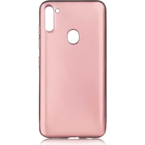 Case 4U Samsung Galaxy M11 Kılıf Klasik Mat Renkli Yumuşak Premier Silikon Rose Gold
