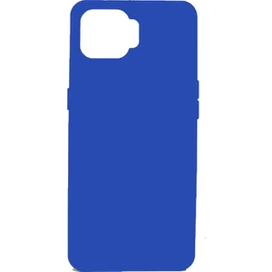 Case 4U Oppo Reno 4 Lite Kılıf Mat Renkli Yumuşak Kalın Sağlam Silikon Kılıf Biye Mavi