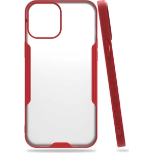 Case 4U Apple iPhone 12 Mini Kılıf Kamera Korumalı Ultra Ince Buzlu Mat Renkli Parfe Silikon Kapak Kırmızı