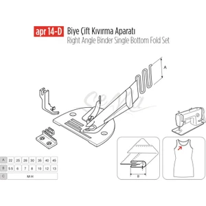 Apere Biye Çift Kıvırma Apara 50X15MM / Apr 14-D