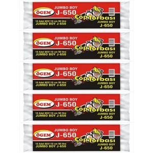 J-650 Jumbo Boy Çöp Poşeti 80x110 cm 10 lu Rulo x 5 Paket = 50 Adet