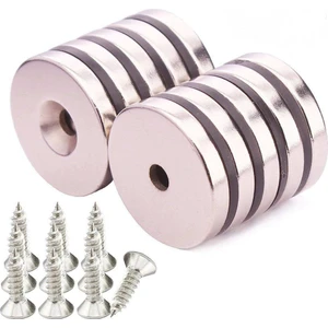 Dünya Magnet Mıknatıs, D15X10/5,5X3 Havşa Delikli Güçlü Neodyum Mıknatıs(3'lü Paket)