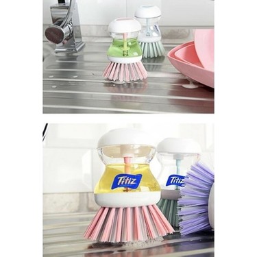 Soap Dispensing Palm Dish Brush TP-110