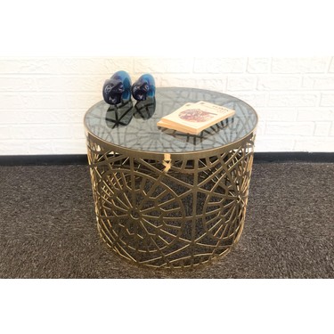 Black Art Steel Lazer Kesim Yuvarlak Orta Sehpa Fiyati