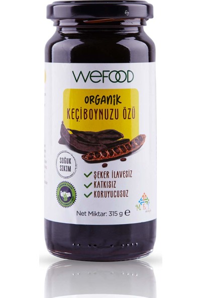Wefood Organik Keçiboynuzu Özü 315 gr (Soğuk Sıkım)