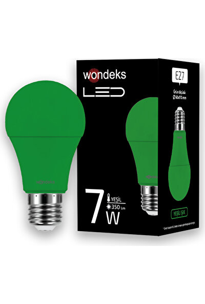 Wondeks 7W Renkli LED Ampul (Yeşil)