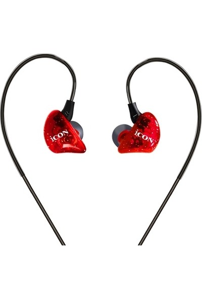 Icon Pro Audio Scan 7 Profesyonel Kulak Içi In-Ear Monitörler (Kırmızı)