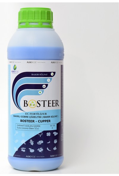 Agroege Bosteer ( Bakır Sülfat ) Cupper % 8 Sıvı Bakır ( 1 Litre )