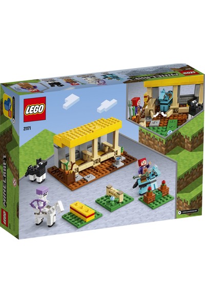 LEGO® Minecraft™ At Ahırı 21171 Yapım Seti; Çocuklar İçin Eğlenceli Minecraft Çiftlik Oyuncağı, Iskelet Süvari Içerir (241 Parça)