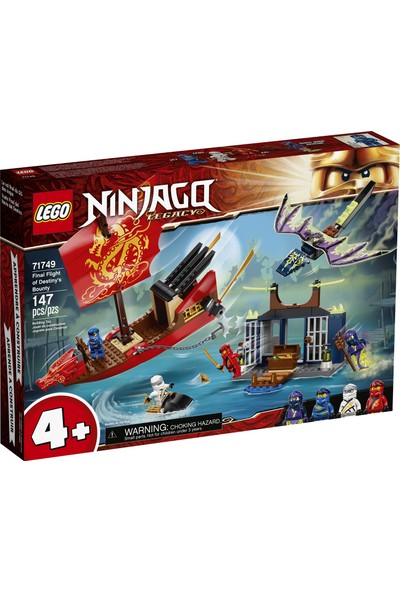 LEGO® Ninjago® Legacy Destiny's Bounty'nin Son Kaçışı 71749 Ejderha ve Jet Ski Oyuncaklı Gemi Yapım Seti (147 Parça)
