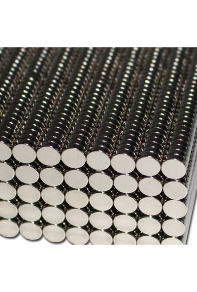 Dünya Magnet Mıknatıs,6mm x 2mm Yuvarlak Güçlü Neodyum Mıknatıs MAGNET(200'LÜ Paket)
