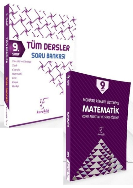 9. Sınıf Tüm Dersler Soru Bankası ve Matematik Test Kitabı