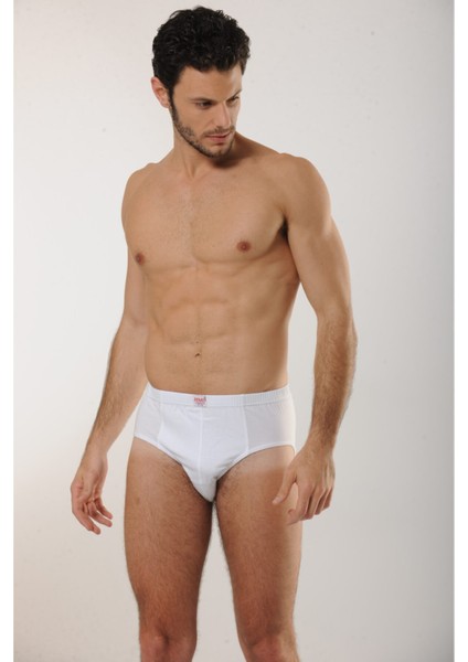 200 6'lı Pamuklu Slip Erkek Külot - Beyaz