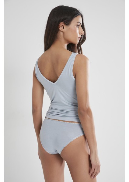 390 Kadın Dantelli Penye Atlet Külot Kaşkorse Set - Mist modelleri