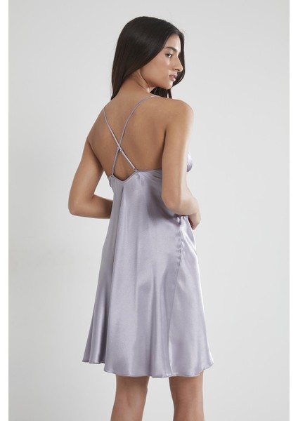 603 Kadın Saten Dantelli Gecelik - Royal fırsatları