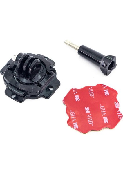 Gopro İçin Başlık Montajı + Uzatma Kolu + 3m Yapışkan Çıkartma Döner 360 Derece (Yurt Dışından)