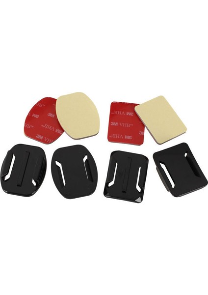 8'li Xiaomi Aksiyon Kamera Aksesuarları İçin Gopro Hero İçin Düz Kavisli Dağı Seti Sticker 3 m Yapışkan (Yurt Dışından) fiyatları