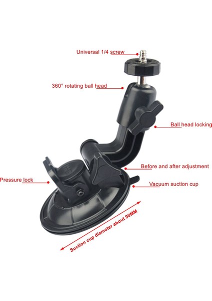 Aksiyon Kamera Emiş Tutucu Dağı 9cm Araç Emiş Kupası İçin Gopro Hero 7 6 5 4 3 Aksesuarlar Tripod Adaptörü Tutucu Sucker (Yurt Dışından) fiyatları