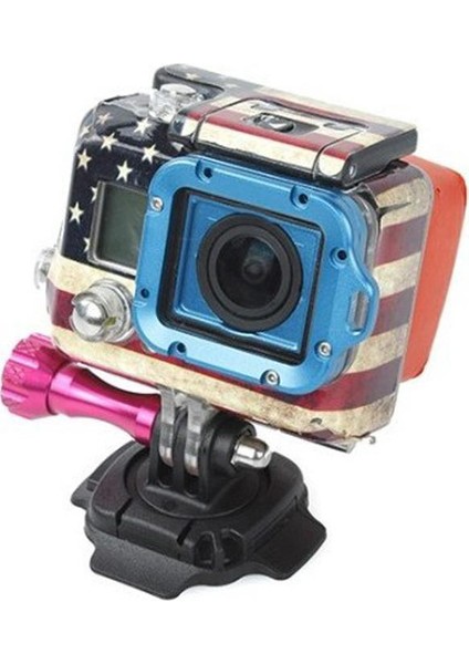 360 Derece Gopro Hero Sport Kameralar İçin Rotasyon Dağı Bankası Motosiklet Kaskı Döner Yapışkan Tabanı (Yurt Dışından) indirimleri