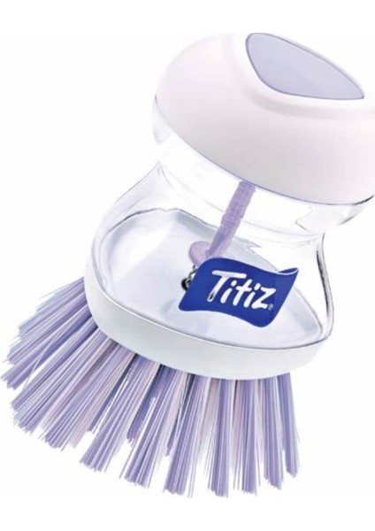 Gri Deterjan Hazneli Kolay Bulaşık Yıkama Fırçası