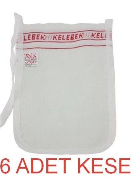 Hamam 6'lı Kelebek Kese Orta Sert & Banyo Kesesi