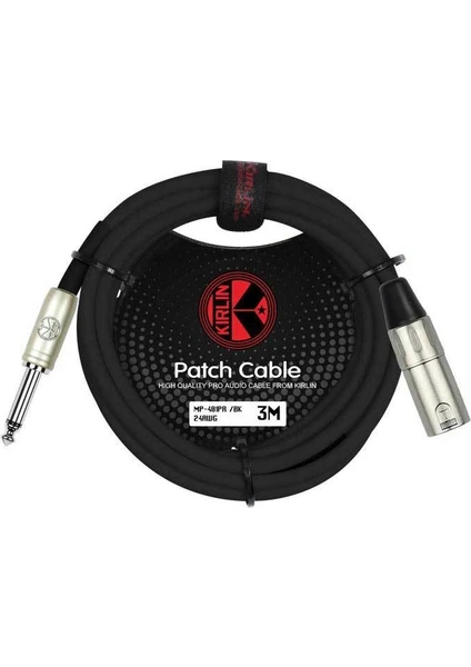 Kırlın MP-481PR-3MBK 6.35 Mm. Mono (Erkek) - Xlr (Erkek) (3 Metre)