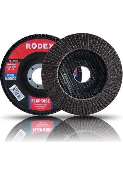 Rodex 15 Parça Flap Disk Avuç Içi Taşlama Zımpara Karma Seti