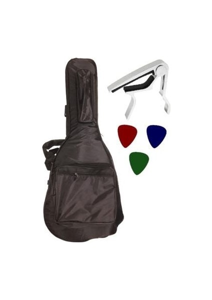 Klasik Gitar Soft Case Kılıf Korumalu Singerli Şifreli + Kapo + Pena